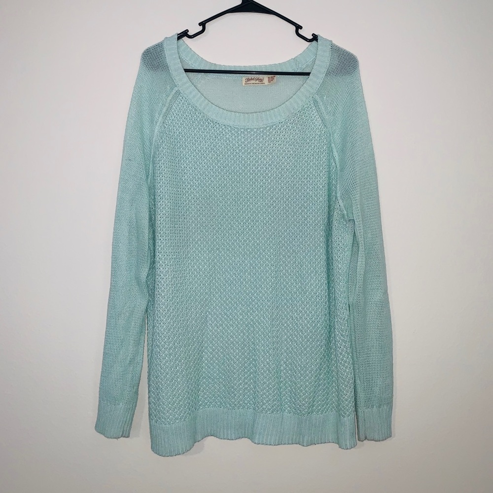 Faded Glory Pastel Green Sweater